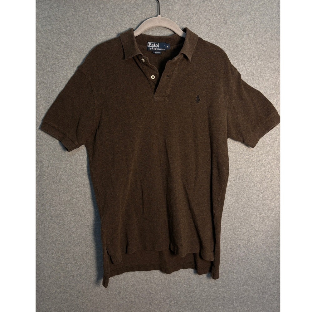 Polo Ralph Lauren Polo Shirt Men's M Brown Heather Pony Logo 100% Cotton